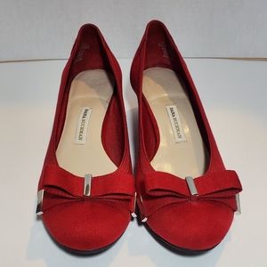 Dana Buchman Red Suede-like Shoes, Size 10